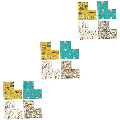 minkissy 12 Stk tierisches Geschenkpapier Bucheinbandpapiere tierische Geschenkverpackung buchverpackung tiermotive Papier für Buchcover Packpapiere für Karikatur Bücher