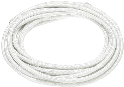 QUARKZMAN 5 Mètre/16,4ft 11AWG Fil Électronique Câble Flexible Blanc | en Mica, Câble Électrique Tressé Isolé à Haute Température de 500 Degrés Celsius, Résistant à la Chaleur, pour Lampe