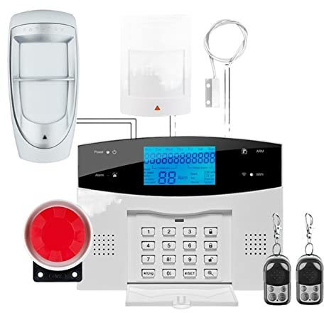 Sistema de alarma DIY de seguridad para el hogar, Sistema de alarma inteligente de TUYA WIFI Alarma antirrobo de alambre inalámbrico Gsm Sistema de alarma con sensor de movimiento de humo de seguridad
