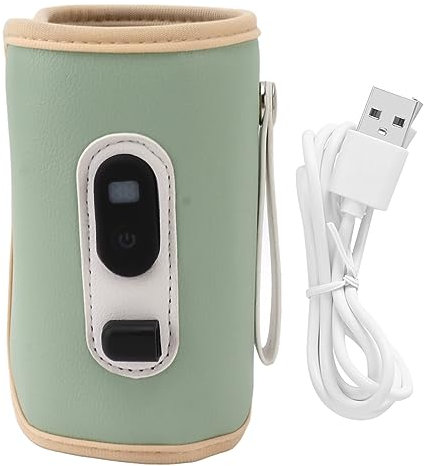 Jeffergarden Baby-Milchflaschenwärmer, 5 Einstellbare Temperaturen, USB, Digitalanzeige, Leicht, für Milch, Muttermilch, Wasser, Geeignet für die Meisten Flaschen, Wandern, Einkaufen, Reisen