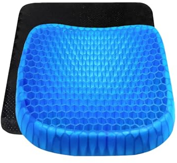MF artSHOP Cuscino Gel Anti Decubito Per Sedute Prolungate, Ergonomico con Struttura a Nido d'Ape, Traspirante con Fodera Antiscivolo, Lavabile