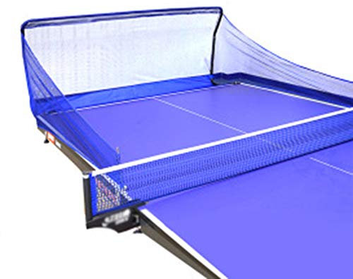 Generisch Tischtennis-Ballfangnetz, tragbares Tischtennis-Auffangnetz, Recyclingnetz, universeller Ballsammler, für einzelne Trainingshilfen (Farbe: Blau)