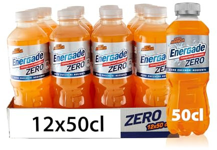 Energade, Bevanda Reintegrante 12x0,5L, Gusto Arancia, Zero Zuccheri Aggiunti, Con Sali Minerali, Perfetta Per L'Attività Fisica, Formato On-the-Go per Idratazione Quotidiana