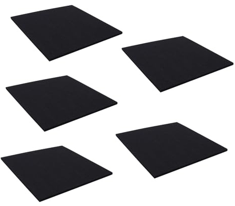 5pcs Felt Panel Board for Music Room and Dance Room Black | Self Contained Adhesive, Easy Installation, Sound Insulation, Practical Felt Finish, Versatile Style