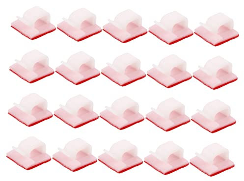 Gadpiparty 20pcs Self Adhesive Cord Clips Wire Cord Organizer Cable Management for Home Office