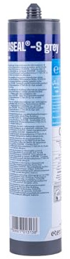 Promat PROMASEAL®-S (4089923), gris, sellador de silicona cortafuego 1K, elástico y resistente a UV/agua, para juntas lineales en pared y forjado, cartucho 310 ml