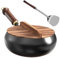 C- pentole in ferro da cucina non stick | Friggere il fondo padella con spatola di coperchio, forniture per cucine per pentole per tutte le stufe, cooktop elettrici, campeggio per barbecue a gr
