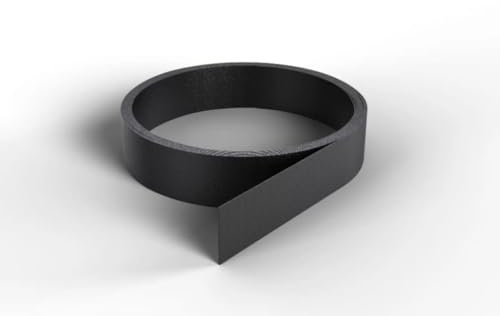 Nordlinger Pro Smart Profile piatto adesivo – 840037 – Pvc – 3 x 0,4 cm x 10 m – nero – finitura murale