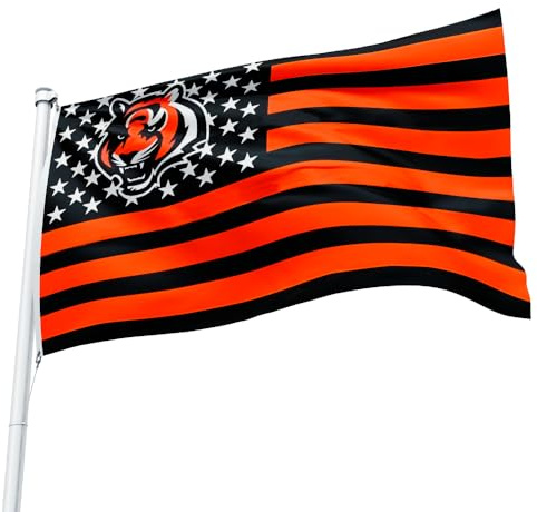 Drapeaux De Jardin Large Bengal Tiger Us Stars And Stripes Bannière Extérieure Coupe-Vent Et Étancheune Pelouse Drapeaux Pour Patio Ferme Balcon Fête 90X150 CM