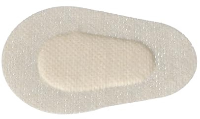 Medicazione oculare in tessuto non tessuto, con compressa assorbente, autoadesiva, sterile, color carne, 5 cm x 7,5 cm, confezione da 50 pezzi