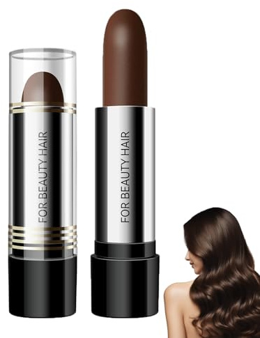 Root Cover Up Stick, cobertura instantánea de canas, palo de color marrón, tinte para retoques de cabello, corrector natural para raíces y lados, fórmula vegetal, fácil aplicación