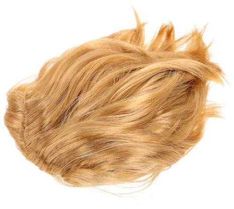 TOPPERFUN Peluca Corta Rubia para Hombre de Pelo Sintético, Peluca para Disfraz y Cosplay, Pieza de Pelo Cómoda y Ajustable para Halloween y Fiestas, Peluquín Corto Realista