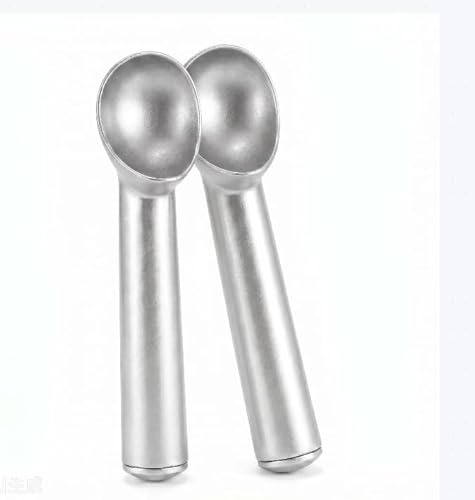 2-Pack Ice Cream Scoop Set Heavy Duty Aluminum Alloy, Anti-Stick Coated Professional Scooper for Hard Ice Cream & Gelato, Ergonomic Non-Slip Handle, Dishwasher Safe