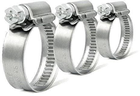 10 x High Grade Worm Drive Jubilee Hose Clamps, 12mm Band W1 Coated Hose Clips [ 130-150mm ]