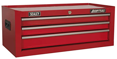 Sealey Ap223 Mid-Box 3 Drawer With Ball Bearing Runners - Red