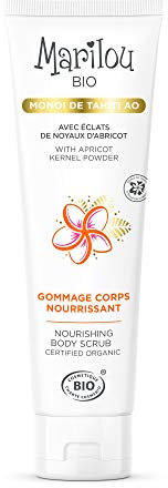 Marilou Bio - Gamme Monoï - Gommage Corps Nourrisant à L'Huile de Monoï de Tahiti - Tube de 150 ml - pour une Peau Toujours en Vacances !