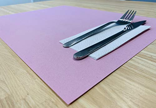 Tovagliette carta ROSA per comunioni, battesimi, feste | Confezioni da 500 fogli | Formato cm 30x40 | 120 gr.mq | Elegantissime e d'effetto per ogni evento