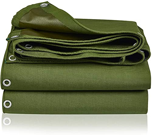 Tarp Canvas,Heavy Duty Waterproof for Outdoors, Truck, Water Resistant, UV Resistant Tarpaulin Cover for Car Boat Camping Firewood Woodpile(6.6 x 9.8 Feet)