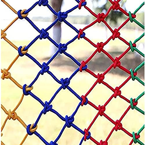 YMXBHN Kletternetz für Kinder, Outdoor Buntes Schutznetz Sicherheitsnetz, Verstellbares Klettergerüst Netz, für Gartenzaundekoration, Belastung 150kg,2 * 3m（6.6 * 9.9ft）