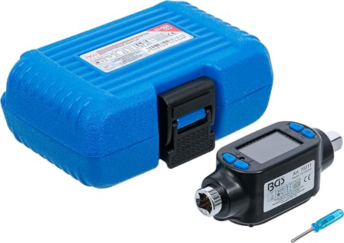 BGS 70211 | Digitaler Drehmoment-Adapter | 10 mm (3/8) | 27-135 Nm | Antrieb Innenvierkant 10 mm (3/8) | Abtrieb Außenvierkant 10 mm (3/8) | Auslösegenauigkeit +/- 2 % | Track/Peak