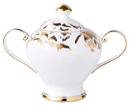 caihuashopping Azucarero Vintage Cerámica Cerámica Cocina Cocina Bote Jar Botellas de Almacenamiento Retro Té Caramelo Tin Azúcar Pot Organizador Caramelo Tarro de Almacenamiento Can Tazón de Azúcar