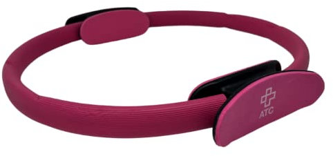 ATC Handels GmbH Pilates Ring 38cm für Widerstandstraining mit rutschfesten Griffen - Trainingsgerät für Core-Training, Zuhause, Yoga und Fitness, pink