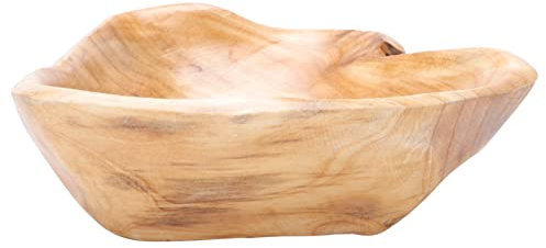 Cabilock Piatto Per Frutta in Legno Massello Ciotola Manuale Scavata Per Stoccaggio Decorativo Adatto Per Frutta Cereali E Snack Elegante Per Soggiorno Stile Casuale