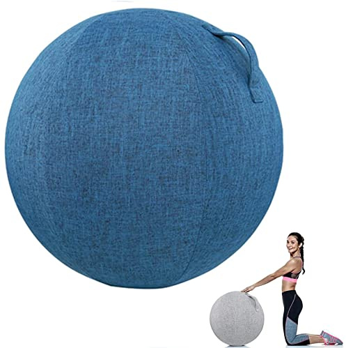 WoCOyo 55/65/75 cm Yoga Ball HüLle Gymnastikball-Abdeckung Für Geburtsball Balanceball Abdeckung Staubdicht Stoff Bezug mit Griff Für Balance, Stabilität, Fitness (Nur HüLle),002,75CM