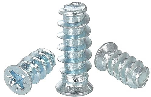 FandWay 250 Pezzi Viti Euro a Testa Svasata,Viti Per Legno Pozidriv 6.3x11.5mm 6.3x13mm 6.3x16mm Viti a Testa Piatta Acciaio Carbonio Zincate per Mobili/Guardaroba/Armadio/Ferramenta.