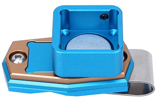 VGEBY Portagesso con Clip Magnetica, Mini Custodia per Gesso da Biliardo Magnetico Portatile con Accessori per Snooker da Biliardo a Clip Fissa (Blu)