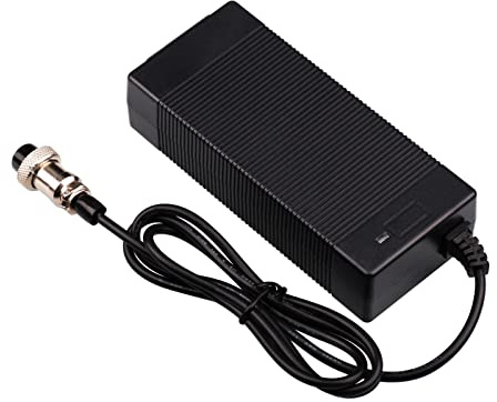 36V Fahrrad Batterie Ladegerät 42V für Elektrorad Roller Fahrrad 3-polig Inline 12mm 0,47 Zoll Anschluss (Output 2A)