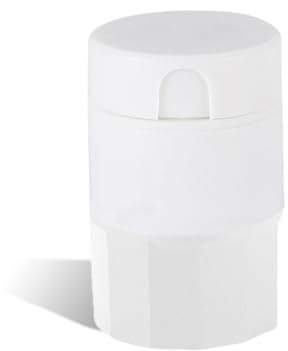dijiusidy Kunststoff-Pillenteiler, 4-lagiger Wasserbecher, V-Form, Schlitz, Verstellbarer Tablettenteiler, Haushalt, Büro, Mühle, Schleifwerkzeug, Weiß
