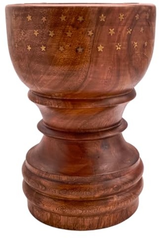 Taj Backflow Incense Burner - Wooden Oud Holder for Cones, Bakhoor Burner, and Jointed Incense - Ideal Spiritual Gifts for Women & Men - Premium Wood Burner Accessories Medium