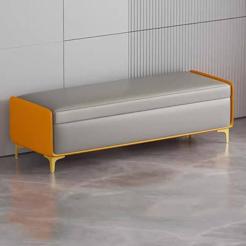 RTYHN Esszimmer Sitzbank Flur Schuh Ablagebank Schlafzimmerbank Gepolsterter Ablagebank Umkleidebank mit Metallbeinen Fusshocker