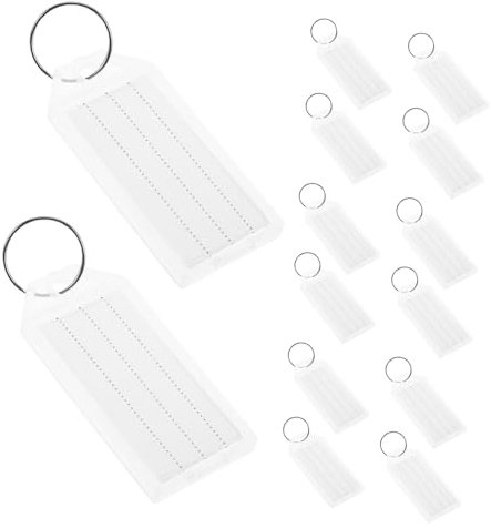 CAXUSD 100stücke Leere Schlüsselanhänger Mit Split-ringen Praktische Etiketten Für Reisegepäck Luggage Tags Zur Identifikation Von Koffern Und Schlüsseln Robuste