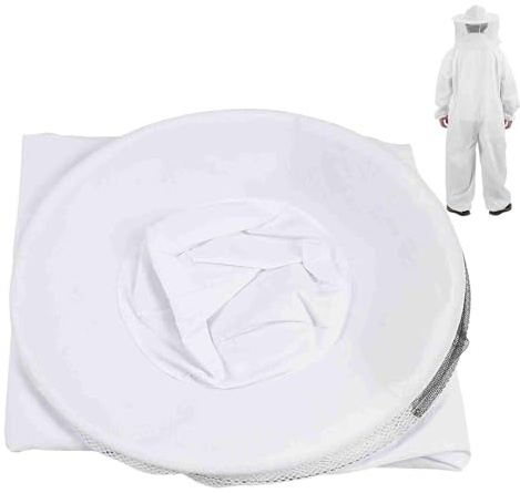 Tuta da ape professionale Guanti da ape Apicoltore originale Equipaggiamento protettivo per apicoltura Tuta da apicoltore buona e confortevole cura dell'alveare Bianco (XL)