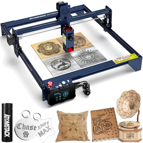 ATOMSTACK A5 M50 Pro 40W La-ser Engraver Ultra Fine Focus Spot Offline CNC Cutter and Engraving Machine, 32-bit Motherboard Cutting Engraving for Wood Metal, 410x400mm Engraving Area