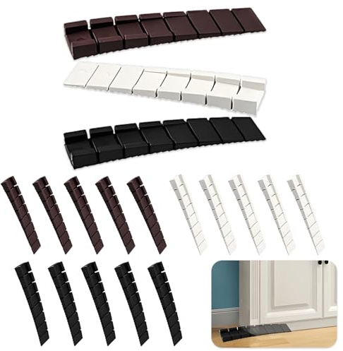 18 Stück Möbelkeile Kunststoffkeile, Unterlegkeile Möbel, Keile Kunststoff mit integrierten Sollbruchstellen, Ausgleichskeile aus Kunststoff für Möbel, Tisch, Stuhl, Schrank