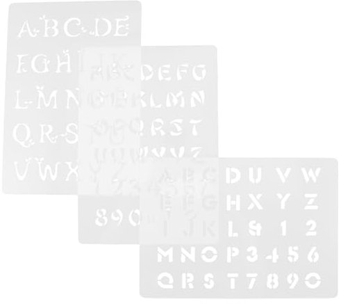 LALAFINA 3stücke Hohlschrift Malschablonen Englische Buchstabenschablonen Hohlschablonen Malen Flachen Oberflächen Wie Papier Wänden Böden Stoffen Oder Möbeln Für DIY-kunsthandwerk Und Wohn
