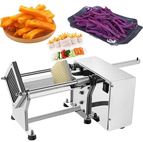 KLYDBMYT Coupe-Frites électrique pour Pommes de Terre et Frites en Acier Inoxydable, Appareil de Cuisine pour déchiqueter Les légumes et Les Fruits