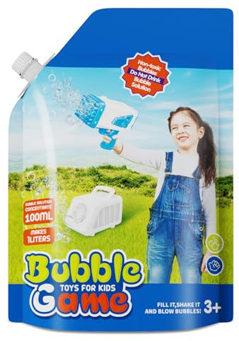 PANACARE 0,1 Liter KONZENTRIERT Seifenblasenflüssigkeit Nachfüllflasche(bis zu 1 Liter) Mischung der Seifenblasen für elektronische Seifenblasenmaschine,Seifenblasenpistole (100ml-1L) (BS110-V39)