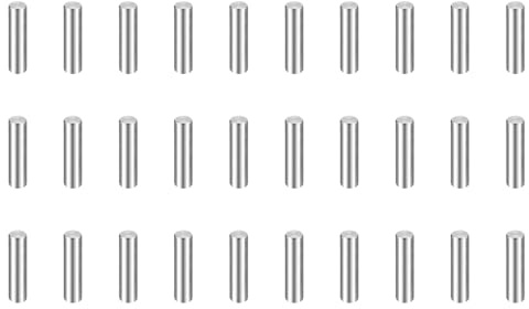 sourcing map 50 pasadores M1 (1 mm) x 4 mm, acero inoxidable 304, cilíndricos, soporte de estante, elementos de sujeción para dispositivos de metal, muebles de madera, instalación de bricolaje, color