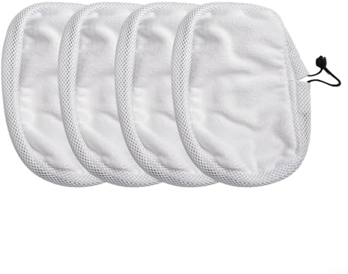 4 Pack Microfiber Mop Cloth Pads Compatible for Morphy Richards Steam Cleaner Models, Washable Reusable Floor Cleaning Covers for Hardwood, Ceramic, and Stone Hard Floors