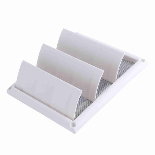 Dilwe Returventilkåpa, Plastgaller med Automatisk Flugnät och Justerbara Klaffar, Idealisk för vägg- och Takkanaler 20x20 Cm Hemventilation (20 * 20 cm)