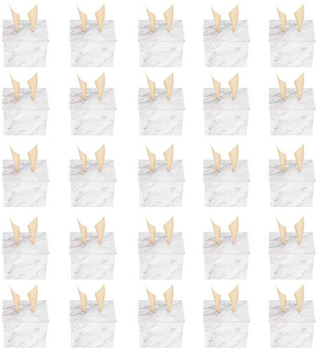 ANKROYU Europäische quadratische Süßigkeitenschachtel, Set mit 25 Premium-Geschenkboxen für Hochzeit, Party, Schokolade, Kekse, Schmuckaufbewahrung, elegante Geschenkschachtel aus (Marmor [goldene