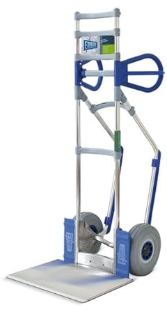 Vollmontierte EXPRESSO Alu Profi- Sackkarre AE24381425 für Autoreifen und sperrige Güter/Beladbar bis 250kg / pannensichere Vollgummireifen