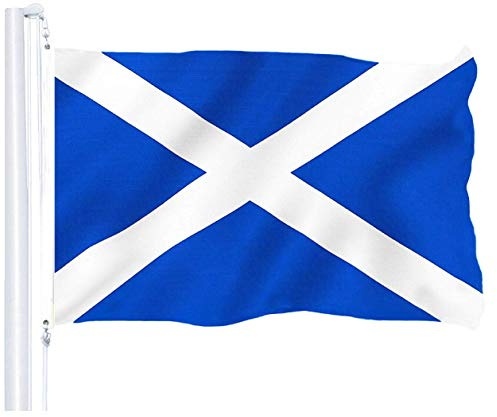 G128 Scotland Scottish Flag | 3x5 Ft | LiteWeave Pro Series Printed 150D Polyester | Country Flag, Indoor/Outdoor, Vibrant Colors, Brass Grommets, Thicker and More Durable Than 100D 75D Polyester