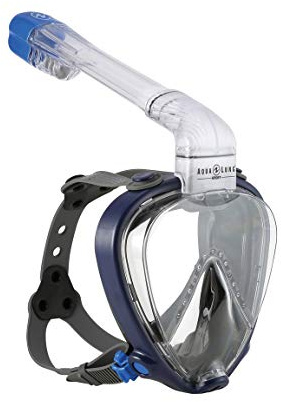 Aqua Lung Sport Schnorchelmaske Smart Full Face, Unisex, Vollgesichts-Schnorchelmaske., SC367EU0410M, Marineblau/Grau, M