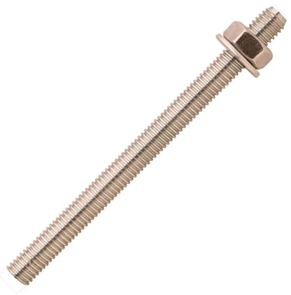 30 tiges filetées standard avec écrou, inox A4 - M6 x 90 mm