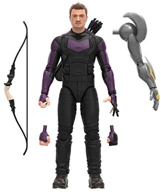 Hasbro Marvel Legends Series, Action Figure da Collezione da 15 cm di Marvel's Occhio di Falco Disney Plus del MCU, con 4 Accessori e 1 Parte Build-a-Figure, Multicolore, Taglia Unica